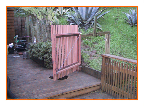 Redwood Picket Fence