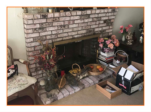 Fireplace - Tile Over Brick